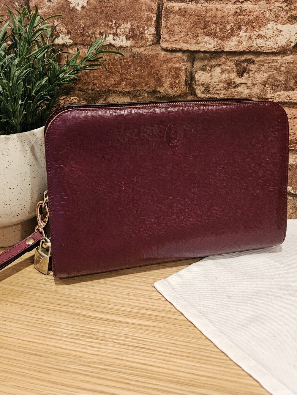 Cartier Authentic Classic Leather Clutch